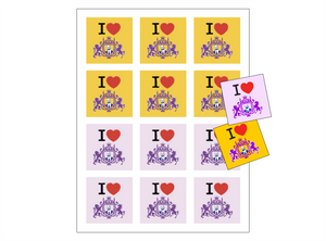 I Love the Director 2X2 Stickers (10 sheets)
